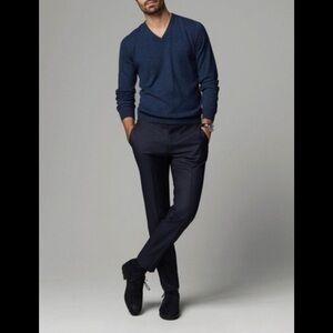 Cutter & Buck Mens V-Neck Pullover Blue Long Sleeve Sweater